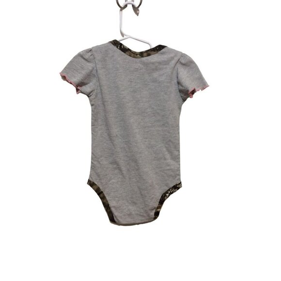 Mossy Oak Girls One Piece Daddy's New Hunting Buddy Size 24 Months Gray - Picture 2 of 3